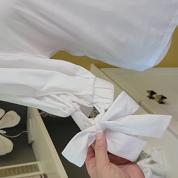 INC White top tie short sleeve - Picture 2 of 6